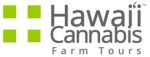 Hawaii Cannabis Farm Tour Logo. Green blocks with grey text on a white background.